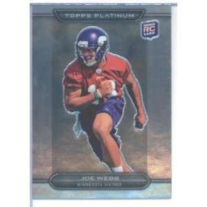  2010 Topps Platinum #102 Joe Webb RC   Minnesota Vikings 