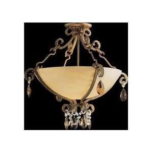  Silver Leaf La Jolla Antique Alabaster 20 Semi Flush 2lt 