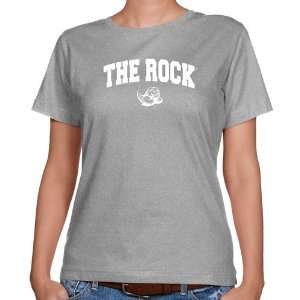  NCAA Slippery Rock Pride Ladies Ash Logo Arch Classic Fit 