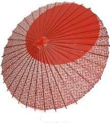 Japanese Antique Umbrella Red KASA Tortoiseshell NEW  