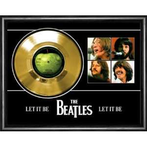    The Beatles Let It Be Framed Gold Record A3 Musical Instruments