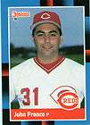 JOHN FRANCO autograph 1988 TOPPS signed card REDS 88  