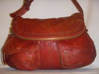 LUCKY BRAND EXTRA LARGE RED / MAROON LEATHER PURSE/SHOULDERBAG  