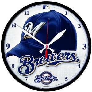  MLB Milwaukee Brewers Round Clock