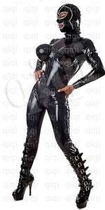 Latex (rubber) Inflatable Bust Catsuit  0.8mm (zentai)  