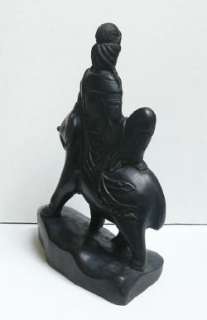 Chinese Zitan Wood Carve Kwan Yin Elephant Figure s2340  