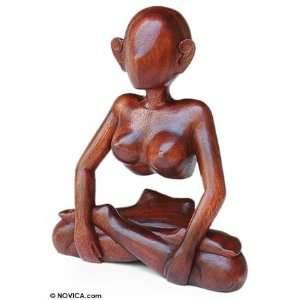  Wood statuette, Woman Levitates