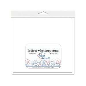  Paper Accents Letterpress Lettra Card & Envelope Flat 6x 6 