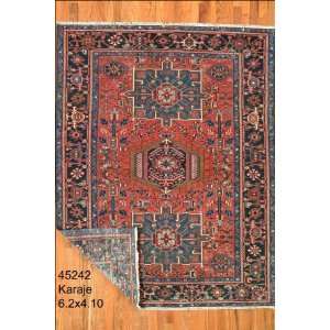  4x6 Hand Knotted Karaja Persian Rug   410x62