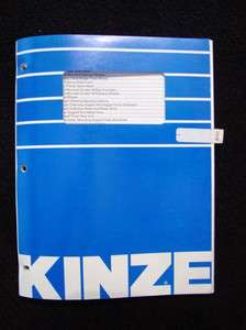 KINZE MODEL 3000 4 6 8 ROW PLANTER PARTS CATALOG MANUAL MINT  