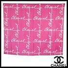 Authentic $616 CHANEL Cotton Italy Scarf Pareo Blanket Script Letters 