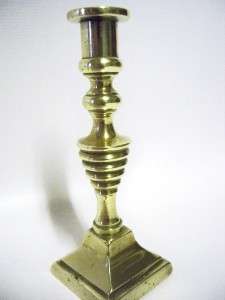 Antique Miniature Brass Candlesticks  Bee Hive Styling  