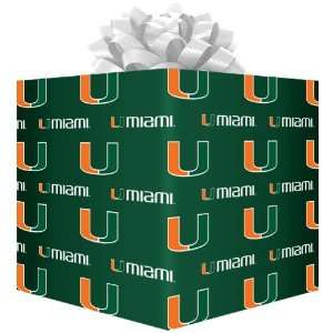 Miami Hurricanes Logo Gift Wrap Paper 