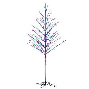   192 Light 5 Feet Brown LED Holly Twig Branch Tree