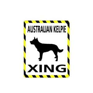  AUSTRALIAN KELPIE Crossing   Window Bumper Laptop Sticker 