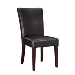  Brown Bonded Leather Parsons Chair    Powell 749 833 