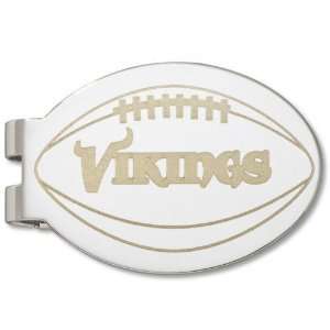   Vikings Silver Plated Laser Engraved Money Clip