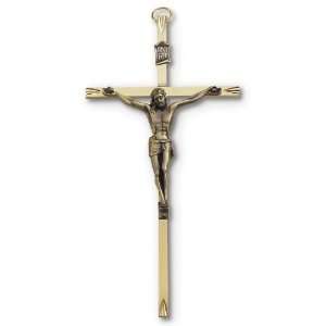  8 Crucifix Pendant St. Saint Brass Gold Christian Wall 