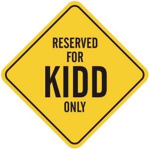   RESERVED FOR KIDD ONLY  CROSSING SIGN