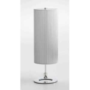 Cyan Lighting 04211 Miami   Small Table Lamp, Chrome Finish with Silk 