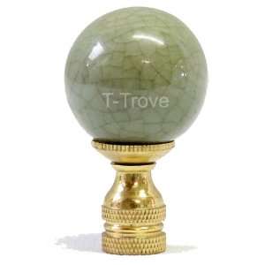  Celadon Porcelain Sphere Lamp Finial