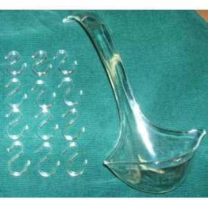  Punch Bowl Ladle Clear 11.5 Plastic & 12 Clear Punch Cup 