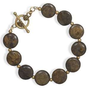  Bronzite Fashion Toggle Bracelet (8 Inch) Jewelry