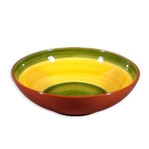  Terracotta Fruit Bowl   Yellow/Green   11.5 inches 