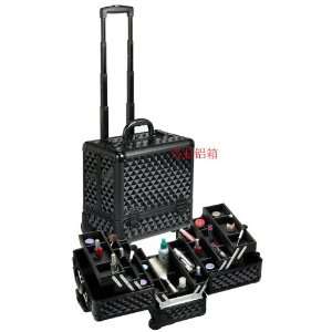  Portable Cosmetic Beauty Make Up Carry Case Box Trolley 