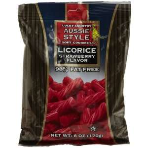 Lucky Country Strawberry Licorice 6 oz Bag (3 Pack)