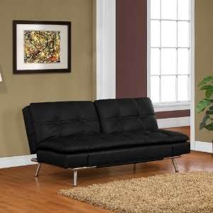  LifeStyle Solutions Matrix Convertible Sofa in Black