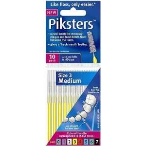  PIKSTERS Interdental Brush   0.6mm Yellow   Pack of 10 