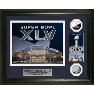  Super Bowl XLV 45 North Texas 24KT Gold Coin Photo Mint 