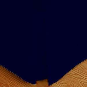  Queen Size Tailored Bed Skirt Pleated 14 Drop   Navy Blue 