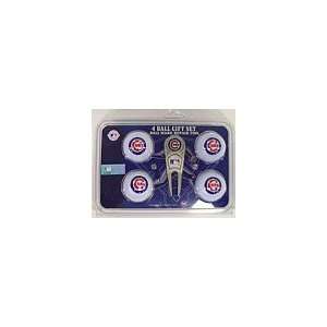  Chicago Cubs 4 Ball with Divot Tool Golf Gift Set Sports 
