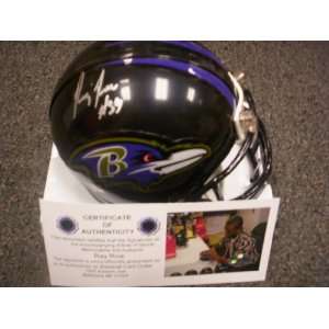  Ray Rice Autographed Mini Helmet