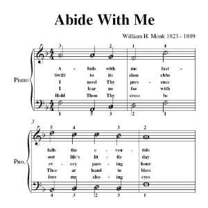  Abide with Me Easy Piano Sheet Music Christian Books