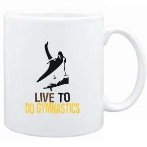    Mug White  LIVE TO do Gymnastics  Sports