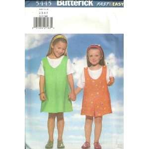  Childrens/Girls Jumper, Romper & Top (Butterick Sewing Pattern 