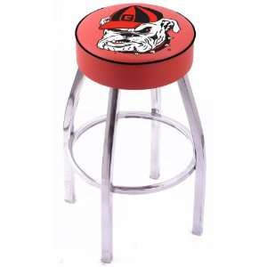 University of Georgia Bulldogs HBS Steel Stool with 4 Logo Seat and 