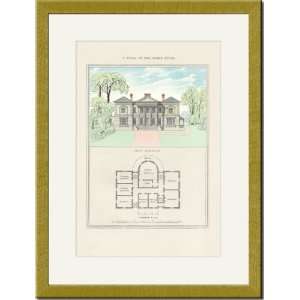   /Matted Print 17x23, A Villa in the Roman Style #2