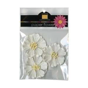   Bazzill Paper Flowers 3/Pkg   Wild Rose 2 Snow Arts, Crafts & Sewing