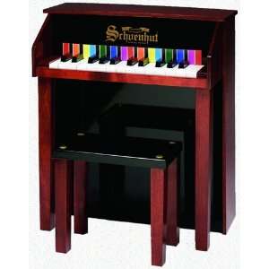  25 key Designer Spinet Piano Toy Mahogany and Black Toys 