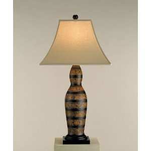   Porcelain Burley Table Lamp with Beige Linen Shades
