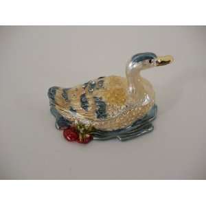 3 River Duck JEWELRY Box with artificial Crystal Diamond 