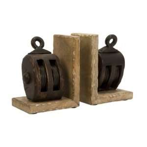  Imax Corporation 73015 Mason Wood Pulley Bookends