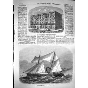  1868 Grosvenor Mansions Westminster Steamer John Penn 