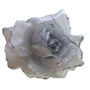  Silver Color Rose Hair Piece   Flower Hair Accessory 