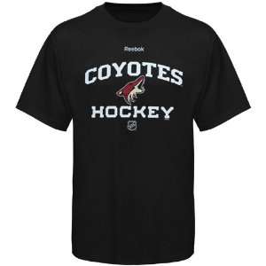   Phoenix Coyotes Authentic Team Hockey T shirt   Black Sports