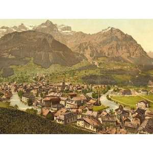  Vintage Travel Poster   Schwanden Glarus Switzerland 24 X 